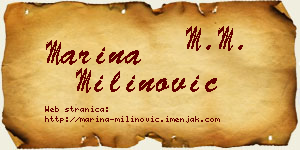 Marina Milinović vizit kartica